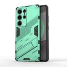 For Samsung Galaxy S25 Ultra 5G Punk Armor 2 in 1 PC + TPU Shockproof Phone Case with Invisible Holder(Green) - 1