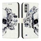 For ZTE Blade A53 3D Painting Horizontal Flip Leather Phone Case(Skull) - 2