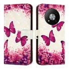 For ZTE Blade A73 5G 3D Painting Horizontal Flip Leather Phone Case(Rose Butterfly) - 2