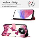 For ZTE Blade A73 5G 3D Painting Horizontal Flip Leather Phone Case(Rose Butterfly) - 3