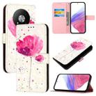 For ZTE Blade A73 5G 3D Painting Horizontal Flip Leather Phone Case(Flower) - 1