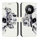 For ZTE Blade A73 5G 3D Painting Horizontal Flip Leather Phone Case(Skull) - 2