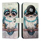 For ZTE Blade A73 5G 3D Painting Horizontal Flip Leather Phone Case(Grey Owl) - 2