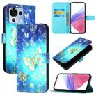 For ZTE Blade V50 Vita 3D Painting Horizontal Flip Leather Phone Case(Golden Butterfly) - 1