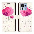 For ZTE Blade V50 Vita 3D Painting Horizontal Flip Leather Phone Case(Flower) - 2