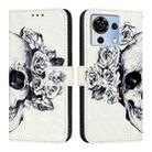 For ZTE Blade V50 Vita 3D Painting Horizontal Flip Leather Phone Case(Skull) - 2