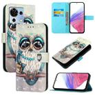 For ZTE Blade V50 Vita 3D Painting Horizontal Flip Leather Phone Case(Grey Owl) - 1