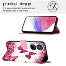 For ZTE Blade V40s 3D Painting Horizontal Flip Leather Phone Case(Rose Butterfly) - 3