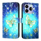 For ZTE Blade V60 / Axon 60 3D Painting Horizontal Flip Leather Phone Case(Golden Butterfly) - 2