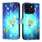 For ZTE Blade A35 / A55 3D Painting Horizontal Flip Leather Phone Case(Golden Butterfly) - 2