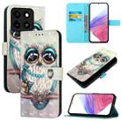 For ZTE Blade A35 / A55 3D Painting Horizontal Flip Leather Phone Case(Grey Owl) - 1