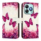 For ZTE Blade A75 4G 3D Painting Horizontal Flip Leather Phone Case(Rose Butterfly) - 2