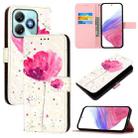 For ZTE Blade A75 4G 3D Painting Horizontal Flip Leather Phone Case(Flower) - 1