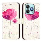 For ZTE Blade A75 4G 3D Painting Horizontal Flip Leather Phone Case(Flower) - 2