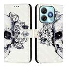 For ZTE Blade A75 4G 3D Painting Horizontal Flip Leather Phone Case(Skull) - 2