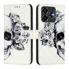 For ZTE Blade V60 Vita / V60 Design 3D Painting Horizontal Flip Leather Phone Case(Skull) - 2