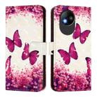 For ZTE Blade A35 Lite / A35 Core 3D Painting Horizontal Flip Leather Phone Case(Rose Butterfly) - 2