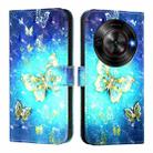 For ZTE Blade A75 5G / Nubia Focus 3D Painting Horizontal Flip Leather Phone Case(Golden Butterfly) - 2