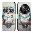 For ZTE Blade A75 5G / Nubia Focus 3D Painting Horizontal Flip Leather Phone Case(Grey Owl) - 2