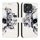 For ZTE Blade V70 Design 3D Painting Horizontal Flip Leather Phone Case(Skull) - 2