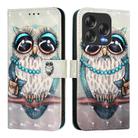 For ZTE Blade V70 Design 3D Painting Horizontal Flip Leather Phone Case(Grey Owl) - 2
