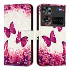 For ZTE Nubia Z60 Ultra 3D Painting Horizontal Flip Leather Phone Case(Rose Butterfly) - 1