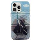 For iPhone 15 Pro Max Cartoon 3D Changing Painting Phone Case(Blue) - 1