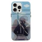 For iPhone 15 Pro Cartoon 3D Changing Painting Phone Case(Blue) - 1