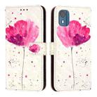 For Nokia C02 3D Painting Horizontal Flip Leather Phone Case(Flower) - 2