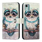 For Nokia C12 3D Painting Horizontal Flip Leather Phone Case(Grey Owl) - 2