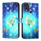 For Nokia C22 3D Painting Horizontal Flip Leather Phone Case(Golden Butterfly) - 2