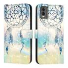 For Nokia C32 3D Painting Horizontal Flip Leather Phone Case(Dream Wind Chimes) - 2