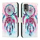 For Nokia C32 3D Painting Horizontal Flip Leather Phone Case(Color Drop Wind Chimes) - 2