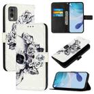 For Nokia C32 3D Painting Horizontal Flip Leather Phone Case(Skull) - 1