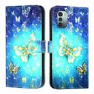 For Nokia G11 / G21 3D Painting Horizontal Flip Leather Phone Case(Golden Butterfly) - 2