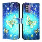 For Nokia G42 / G310 3D Painting Horizontal Flip Leather Phone Case(Golden Butterfly) - 2