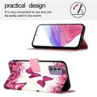 For Nokia G42 / G310 3D Painting Horizontal Flip Leather Phone Case(Rose Butterfly) - 3