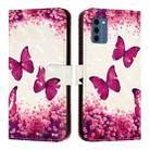 For Nokia C300 3D Painting Horizontal Flip Leather Phone Case(Rose Butterfly) - 2