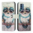 For Nokia C300 3D Painting Horizontal Flip Leather Phone Case(Grey Owl) - 2