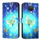 For Nokia 6.3 / G20 / G10 3D Painting Horizontal Flip Leather Phone Case(Golden Butterfly) - 2
