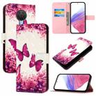 For Nokia 6.3 / G20 / G10 3D Painting Horizontal Flip Leather Phone Case(Rose Butterfly) - 1