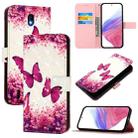 For Nokia C01 Plus / C1 2nd Edition 3D Painting Horizontal Flip Leather Phone Case(Rose Butterfly) - 1