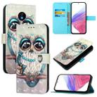 For Nokia C10 / C20 3D Painting Horizontal Flip Leather Phone Case(Grey Owl) - 1