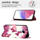 For Nokia C30 3D Painting Horizontal Flip Leather Phone Case(Rose Butterfly) - 3
