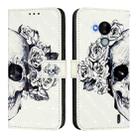 For Nokia C30 3D Painting Horizontal Flip Leather Phone Case(Skull) - 2