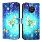 For Nokia X20 / X10 3D Painting Horizontal Flip Leather Phone Case(Golden Butterfly) - 2