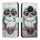 For Nokia X20 / X10 3D Painting Horizontal Flip Leather Phone Case(Grey Owl) - 2