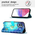 For Nokia X30 5G 3D Painting Horizontal Flip Leather Phone Case(Golden Butterfly) - 3