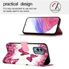 For Nokia X30 5G 3D Painting Horizontal Flip Leather Phone Case(Rose Butterfly) - 3