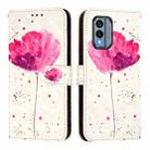 For Nokia X30 5G 3D Painting Horizontal Flip Leather Phone Case(Flower) - 2
